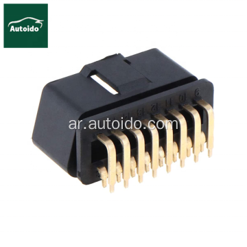 OBD2 16Pin موصل OBD سدادات ذكر 90 درجة